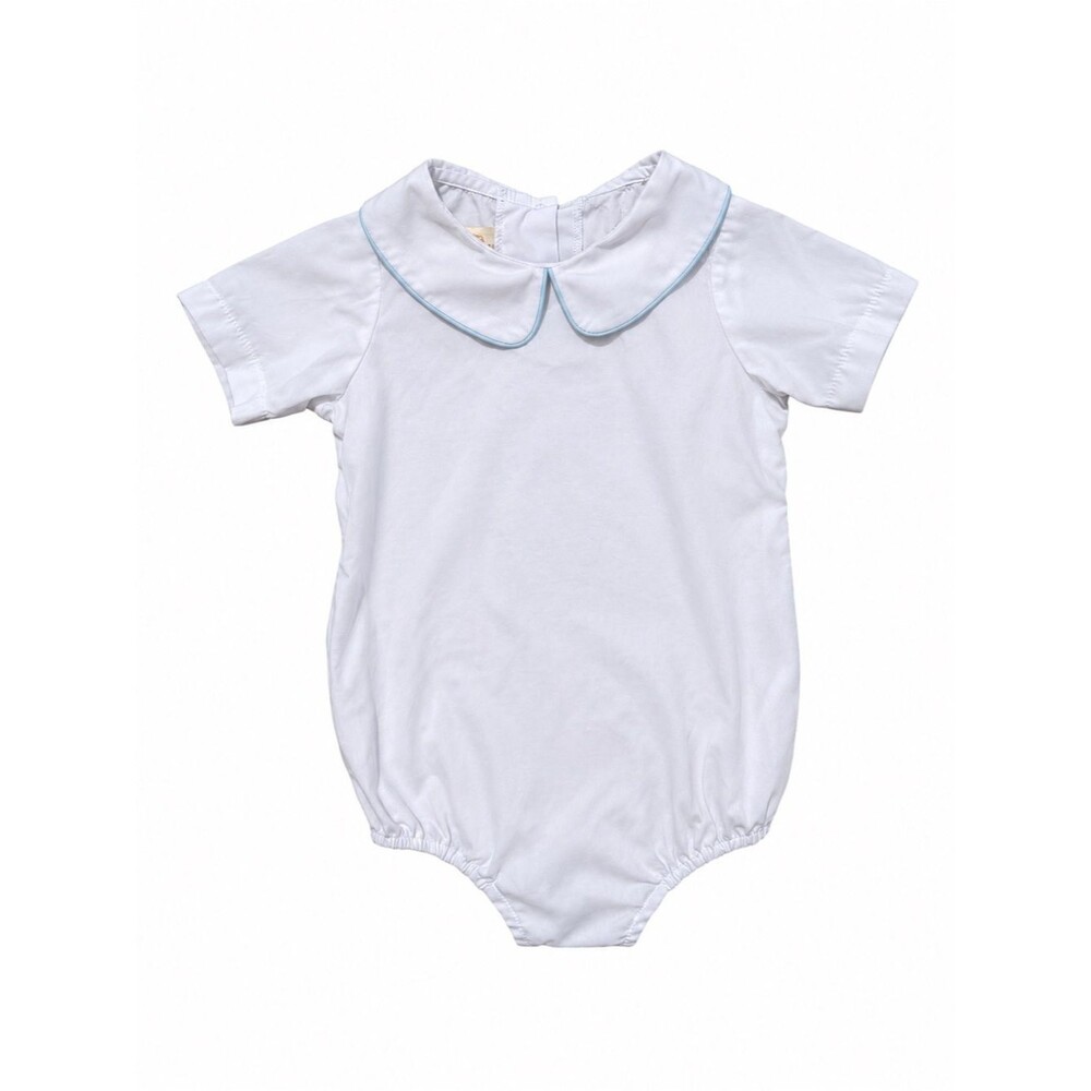 The Beaufort Bonnet Company White Bubble Bodysuit Romper 2T Peter Pan Collar